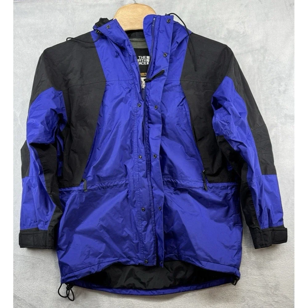 North Face Gore-Tex Rain Jacket Full-Zip Vintage‎ Blue TNF Men's Size L EUC
